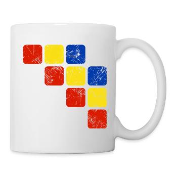 Farben Ornament Muster - Grundfarben - Tasse - Weiß - Rechts