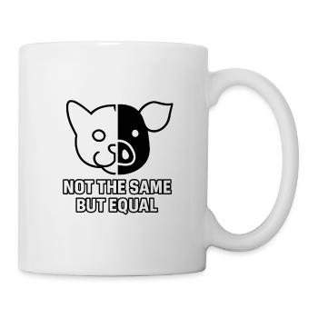 Katze_Schwein_Black - Tasse - Weiß - Rechts
