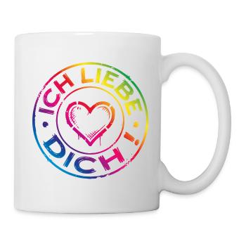I Love You Heart Colorful - Mug - white - Right