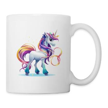 Fantasme de la Licorne Arc-en-ciel - Mug blanc - blanc - Droite