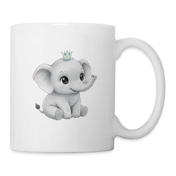 Bébé éléphant royal - Mug blanc - blanc - Droite