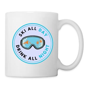 Ski All Day - Tasse - Weiß - Rechts