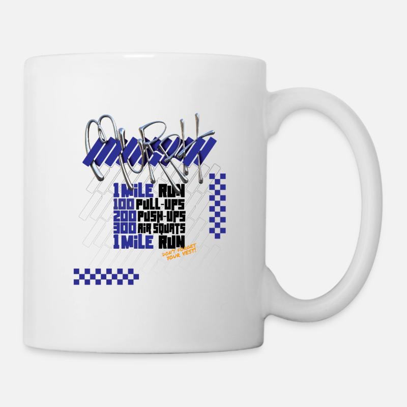 Murph Hero WOD Cross-Training dunkle grafische Version Grafik - Tasse - Weiß
