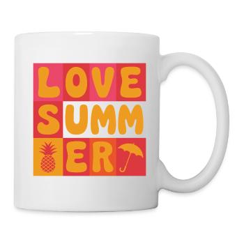 Ich liebe den Sommer - Tasse - Weiß - Rechts
