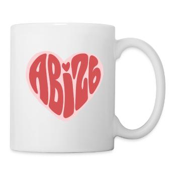 Typographie du cœur ABG en rose - Mug blanc - blanc - Droite