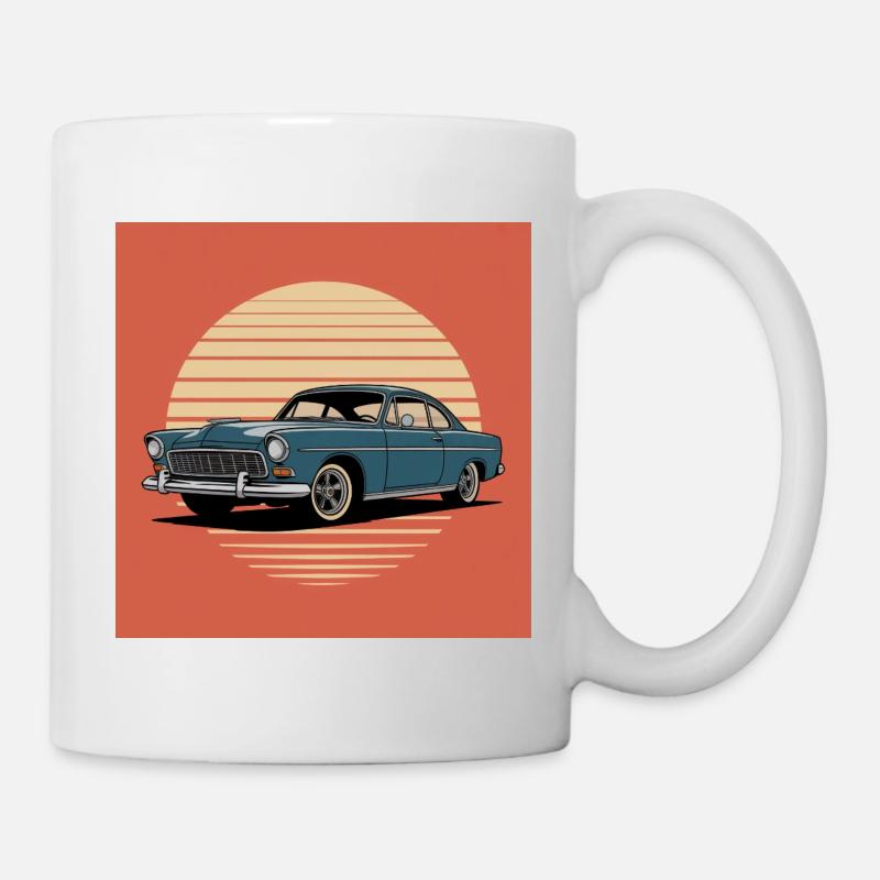 Sunset Drive Oldtimer - Tasse - Weiß