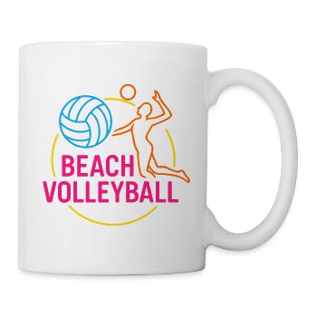 Logo masculin du beach-volley - Mug blanc - blanc - Droite