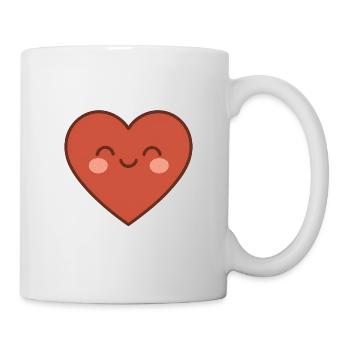 Warm smiling heart - Mug - white - Right