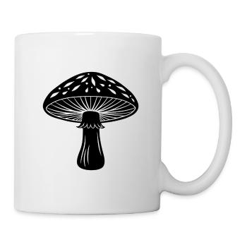 Pilz - Tasse - Weiß - Rechts