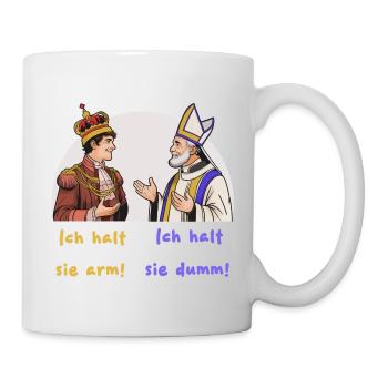König und Bischof, Machtausübung - Tasse - Weiß - Rechts