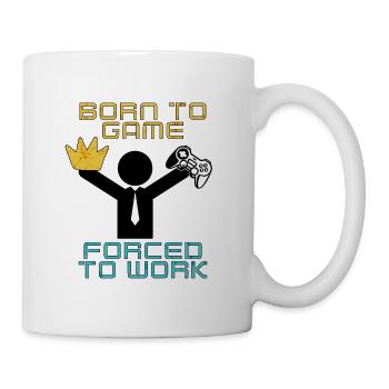 Gamer, Zocker Spruch - Konsole - Born to game  - Tasse - Weiß - Rechts