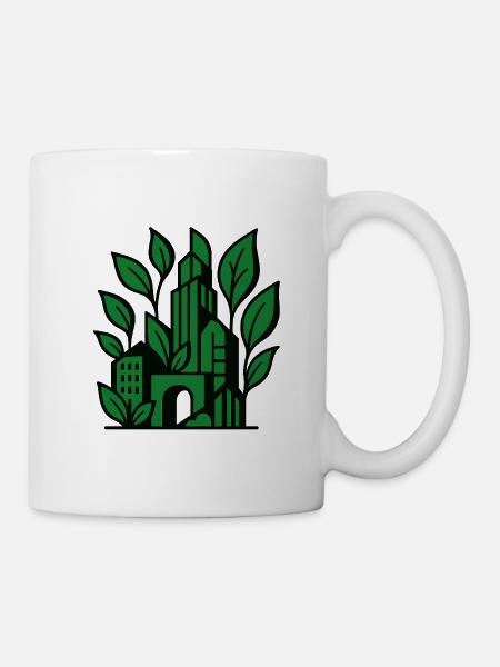 Stadtwald Silhouette - Tasse - Weiß