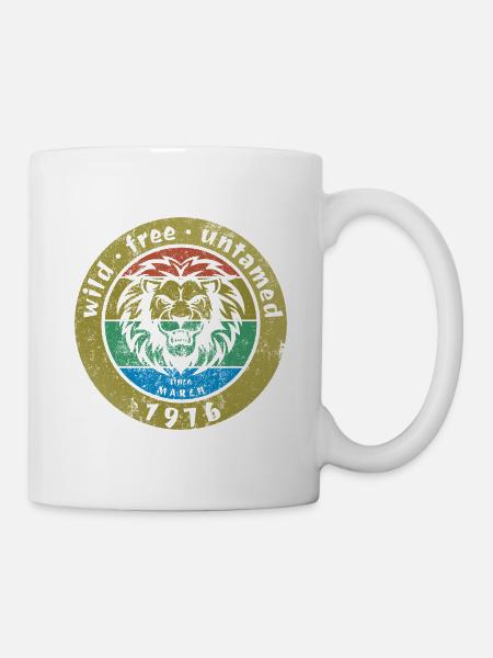 50. Geburtstag Wild, free & untamed since 03/1976 - Tasse - Weiß