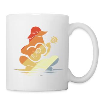 Weibliche Ukulele Grafik - Tasse - Weiß - Rechts