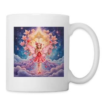 Pinke Feenfantasie - Tasse - Weiß - Rechts