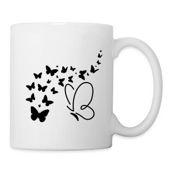 Butterfly soaring - Mug - white - Right