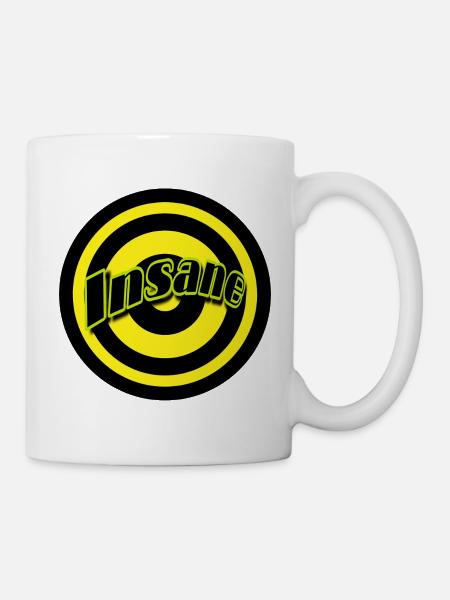 Insane Neon Kreis Design - Tasse - Weiß