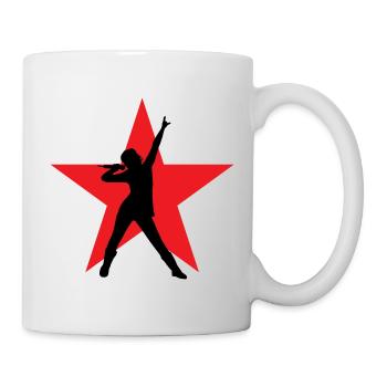 Sänger – Sänger – Lied – Gesang - Tasse - Weiß - Rechts