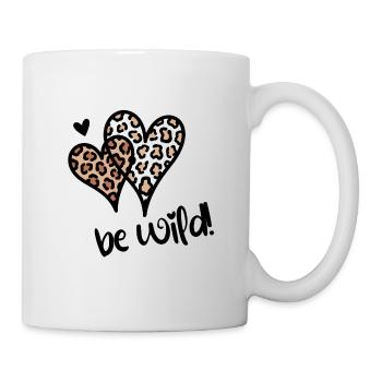 Soyez des cœurs de léopard sauvages - Mug blanc - blanc - Droite