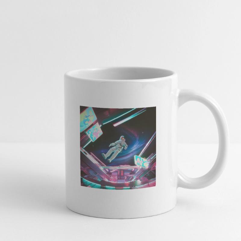 Combinaison spatiale arcadienne spatiale - Néon Mug blanc