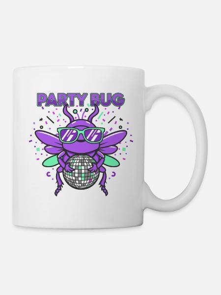 Party Bug - Disco Fieber - Tasse - Weiß