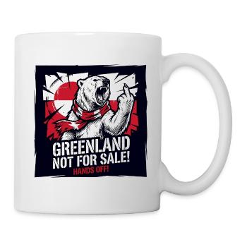 Greenland Not For Sale - Hands Off - Eisbär - Tasse - Weiß - Rechts
