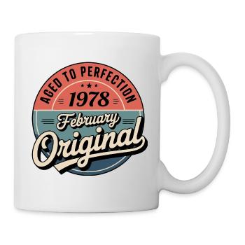Anniversaire 1978 Février 1978 né en Février 1978 - Mug blanc - blanc - Droite
