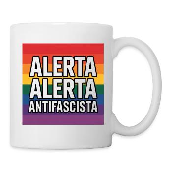 Alerta Alerta Antifascista - Antifa Tee - Mug blanc - blanc - Droite