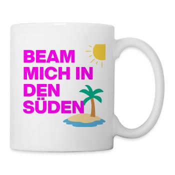 TÉLÉPORTEZ-MOI VERS LE SUD, MALLE APPELLE ! ENTERREMENT DE VIE DE GARÇON DES FÊTES - Mug blanc - blanc - Droite