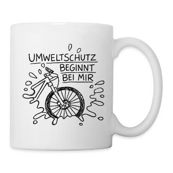 Environmental protection starts with me Bicycle - Mug - white - Right