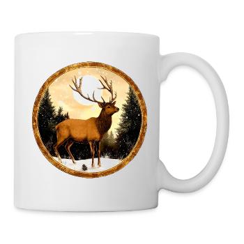 Style du cerf - Mug blanc - blanc - Droite
