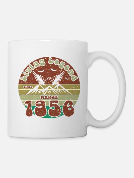70e anniversaire Légende vivante depuis le VIN 03/1956 - Mug blanc - blanc
