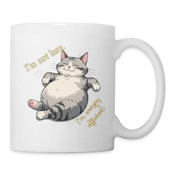 Conserving Energy Cat: Cozy Lounge - Mug - white - Right