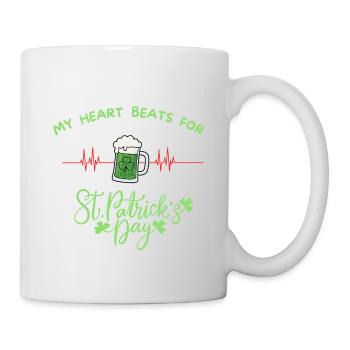 MY HEART BEATS FOR St PATRICK'S DAY - Mug blanc - blanc - Droite