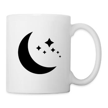 Mond und Sterne - Tasse - Weiß - Rechts