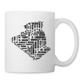 Carte d'Algérie et 48 wilayas - Mug - white - Right