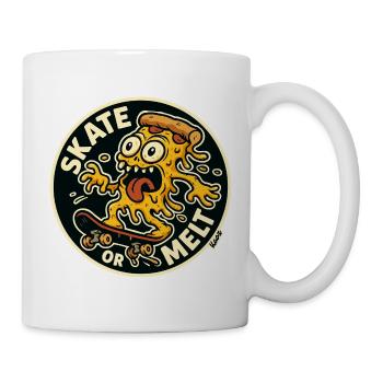 Skate or Melt Cheese Pizza Monster Skateboard - Mug - white - Right