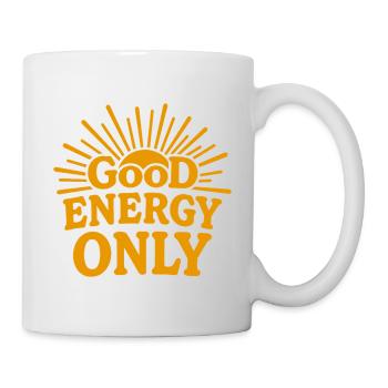 Bonne énergie Seulement des vibrations positives Soleil - Mug blanc - blanc - Droite