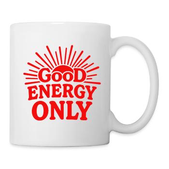 Bonne énergie Seulement des vibrations positives Soleil - Mug blanc - blanc - Droite
