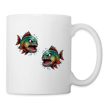 Piranha Tiefseejäger - Tasse - Weiß - Rechts