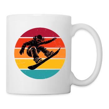 Frisches Snowboard Motiv für Snowboard für Frauen - Tasse - Weiß - Rechts