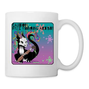 Attention: Freelance Running Artist - Mug - white - Right