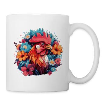 Farbenrooster Blütenkranz - Tasse - Weiß - Rechts