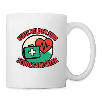 Les vrais héros sont les ambulanciers scolaires - Mug blanc - blanc - Droite
