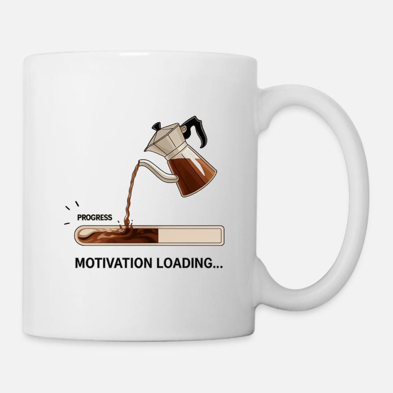 Motivation invites with coffee - Mug - white