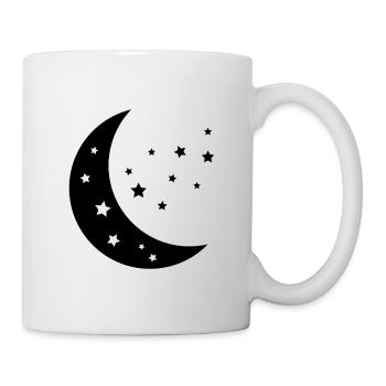 Mond und Sterne - Tasse - Weiß - Rechts