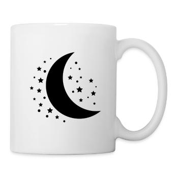 Mond und Sterne - Tasse - Weiß - Rechts