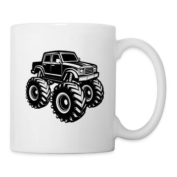 Camion monstre - Mug blanc - blanc - Droite