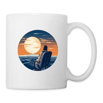 Moonlit night by the sea view - Mug - white - Right