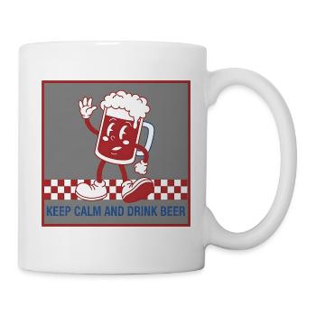 Keep Calm Beer Caricature - Mug - white - Right
